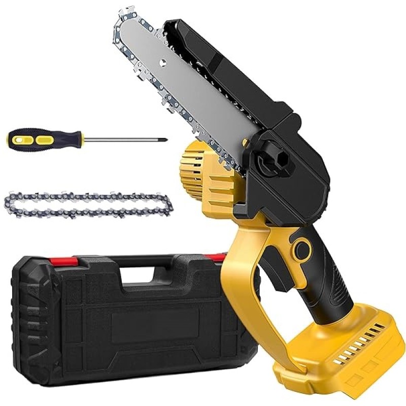 WORTHAIR KE24-286 Akkus Kézi Mini Láncfűrész 8″ – 128V, 2 Akkumulátorral, Hordtáskával