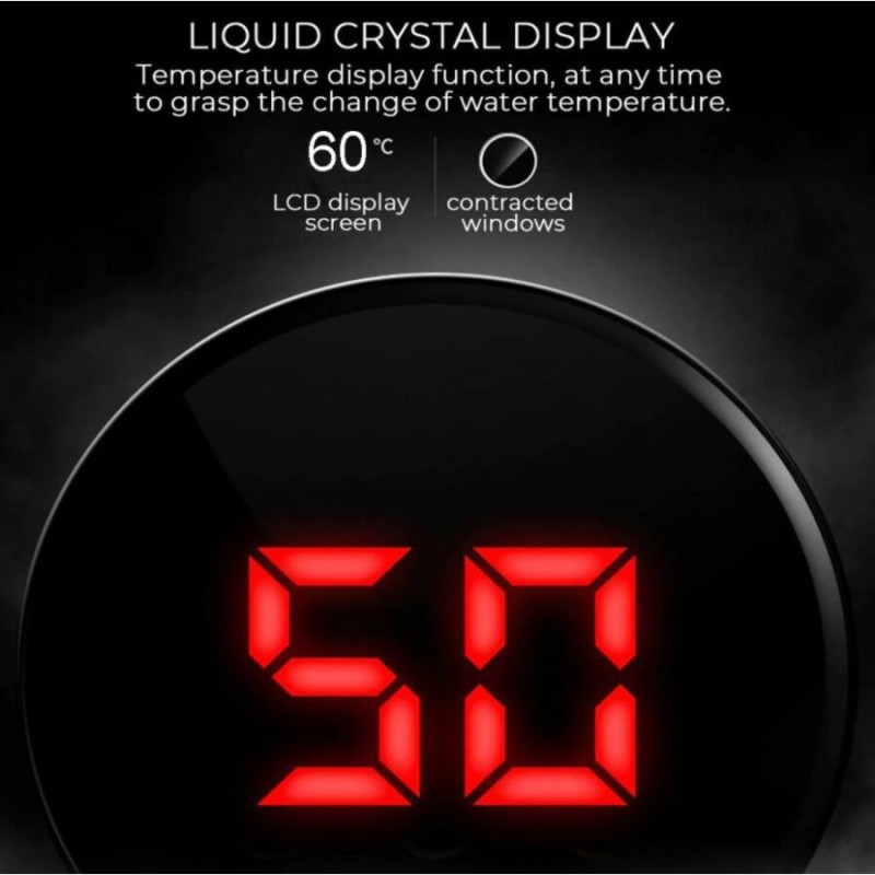 Elektromos Átfolyós Vízmelegítő LCD képernyővel Tusrózsával XCB-001
