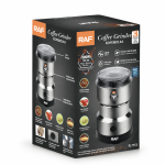 Elektromos kávédaráló – 300W, rozsdamentes acél, 14500 rpm, RAF R.7113