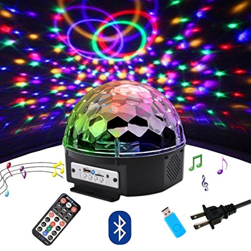 LUXRAY LED Remote Control Music Magic Ball Effect Disco DJ Light with MP3 Function